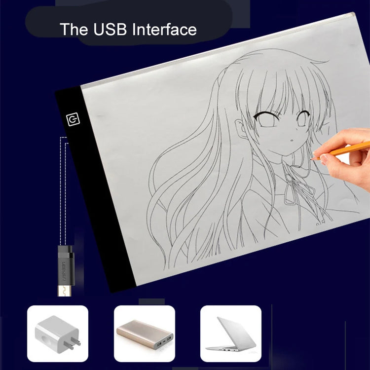 A5 LED Photocopying Table Drawing Board Children Light-Transmitting Copying Table Brightness Adjustable Night Light Notepad Toy