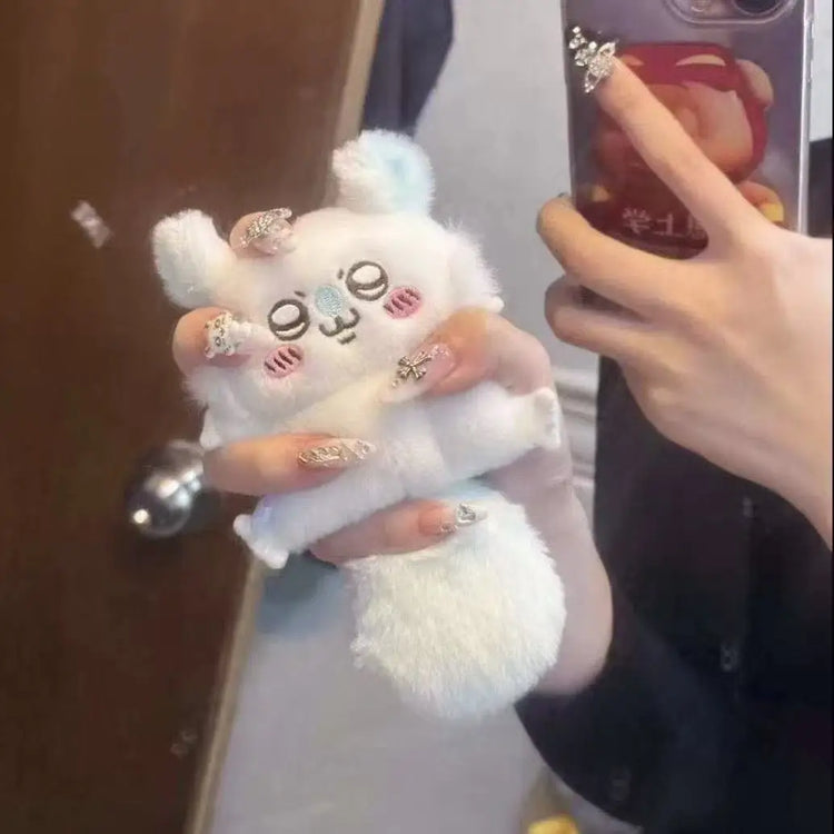 Anime Chikawass Cartoon Character Flying Squirrel Plush Keychain Doll School Bag Kawaii Bag Accessories Cute Plush Toy Girl Gift
