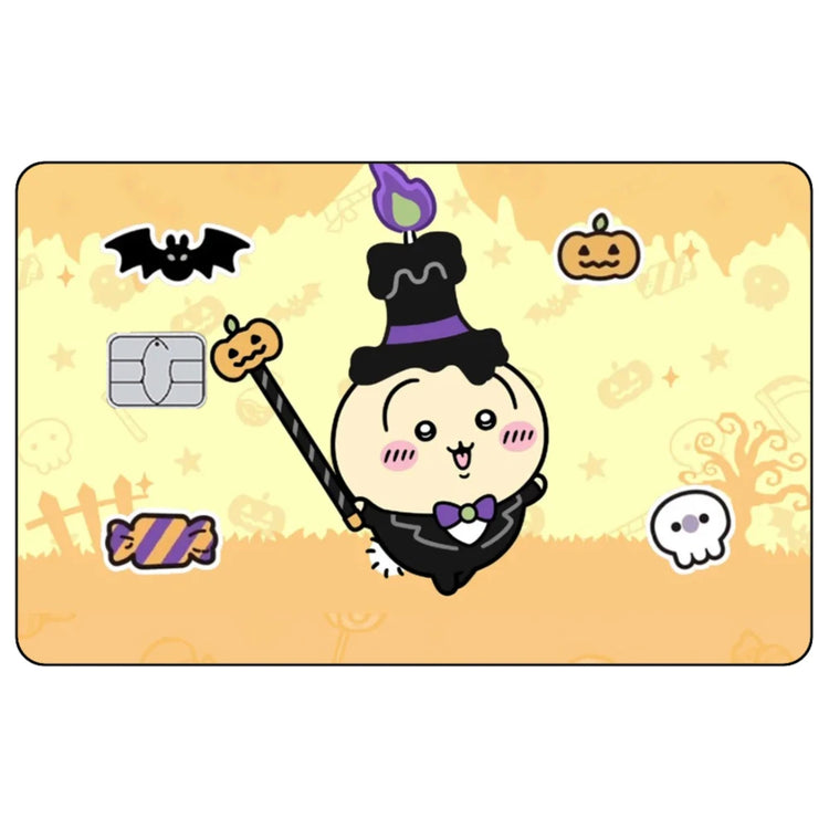 Kawaii Chiikawas Credit Card Skin Sticker Cute Cartoon Stickers for VISA JCB Mastercard and Other IC Bank Card Decorations