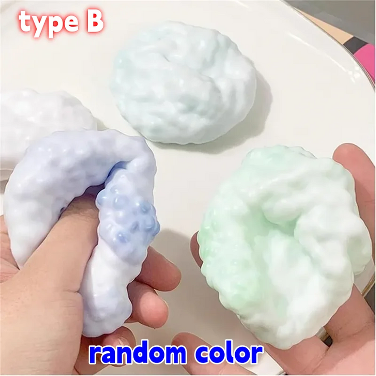NEW Shapeable Vacuum Squishies Sand Ball Grape Stress Ball Stress Relief Noisy Ball Desktop Squeezing Soothing Toy Birthday Gift