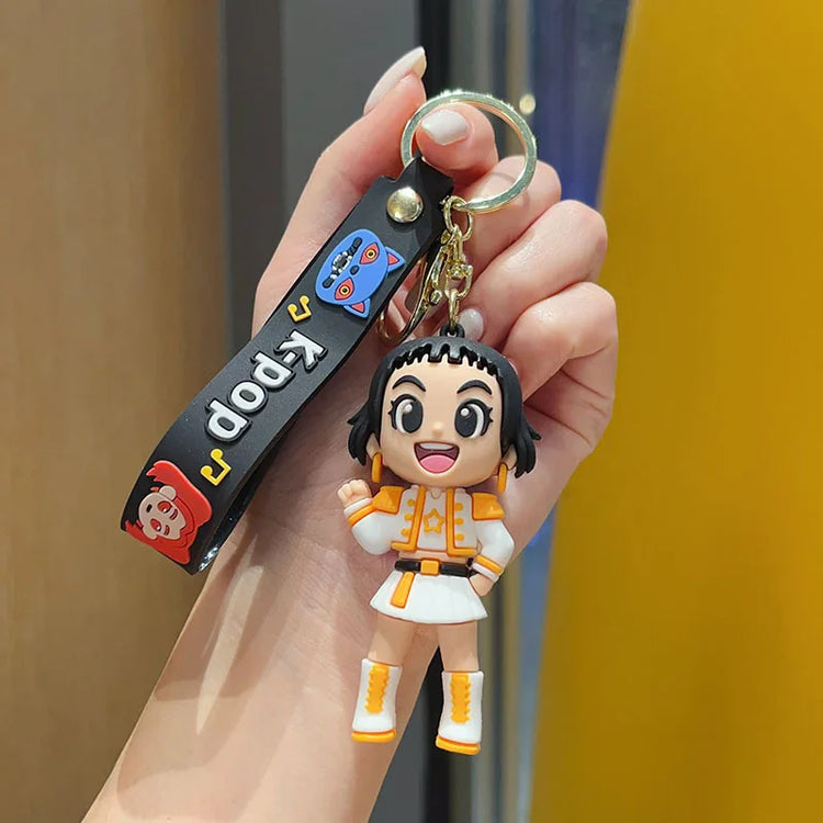 2026 K-pop Idol Group Keychain Rumi Mira Zoey Anime Figure Keyrings PVC Backpack Pendant Birthday Chiritmas Gift Party Favors 키링