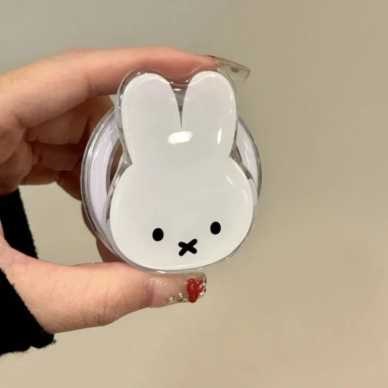 New Miffy Rabbit animation peripheral two-dimensional holder for boys and girls mobile phone case convenient magnetic holder