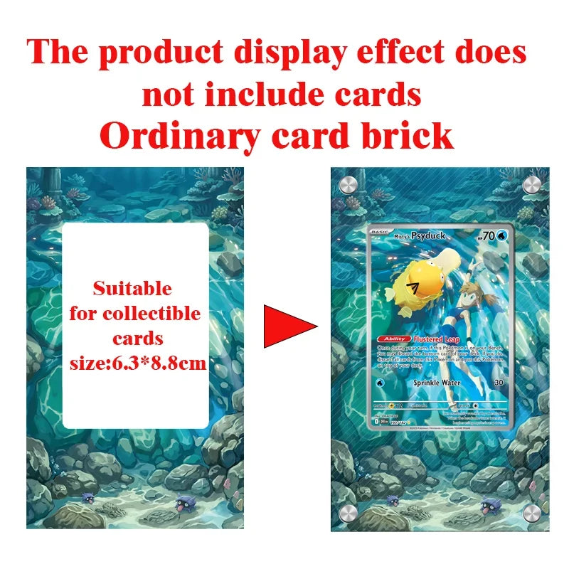 Custom PTCG Extended Edition Art Acrylic Card Box - Game Collectible Card Storage Box Fits 6.3X8.8cm Cards Christmas Gift