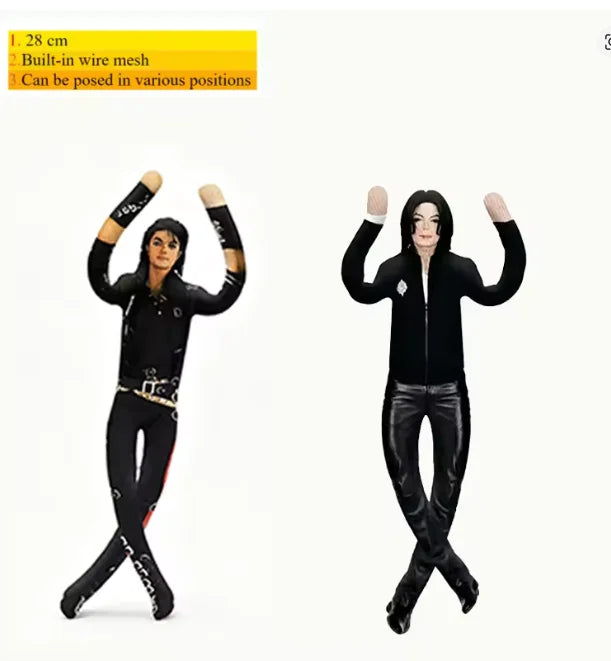 Michael Jackson Movable Joint Plush Stuffed Doll Anime Cosplay Prop Action Figure Home Room Decoration Collectible Gift for Fans