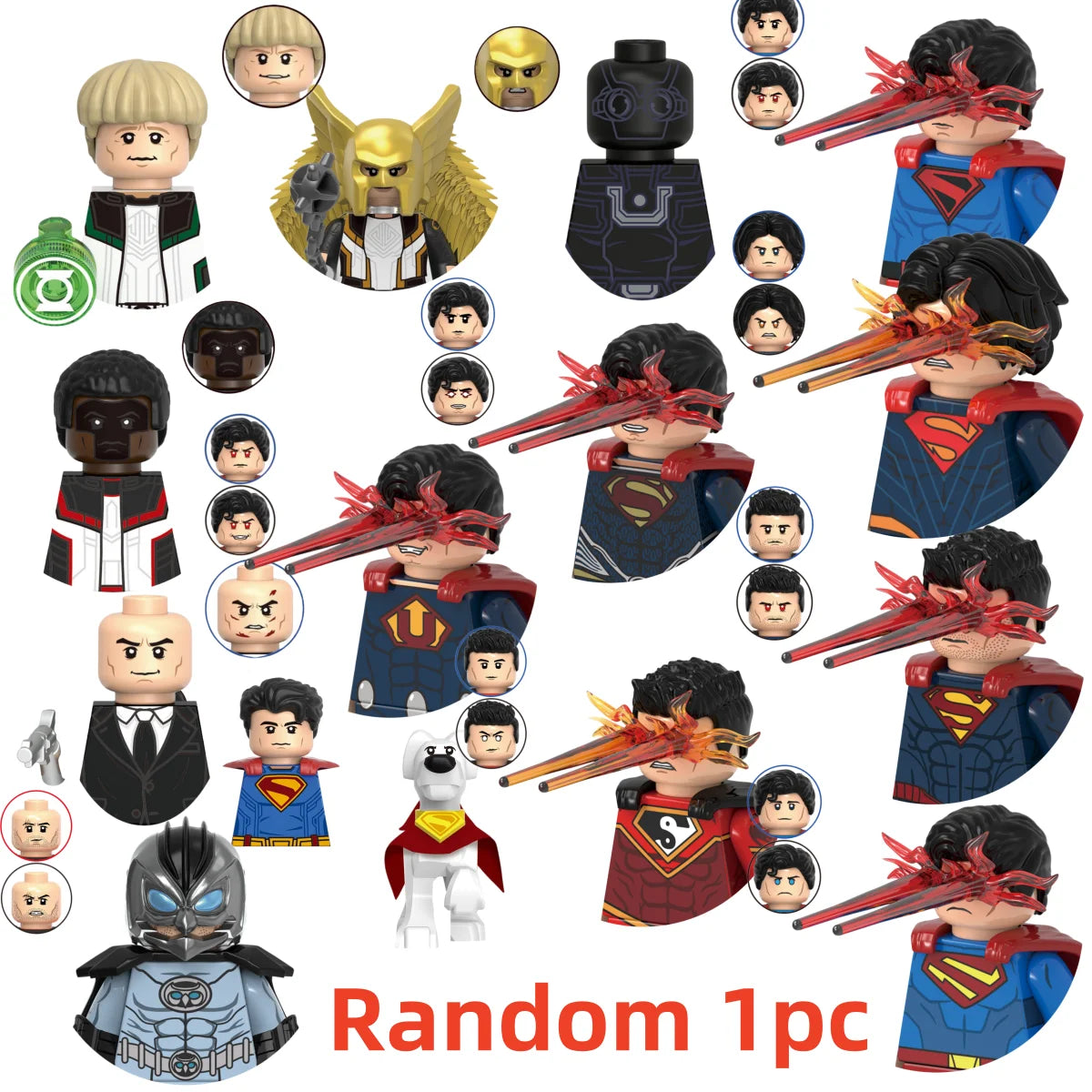 Blind Box Mini Building Blocks G0190 Figures Big Goblin Spiderman Iron Man Venom Captain Hawk Deadpool Armor Christmas Gift Toy