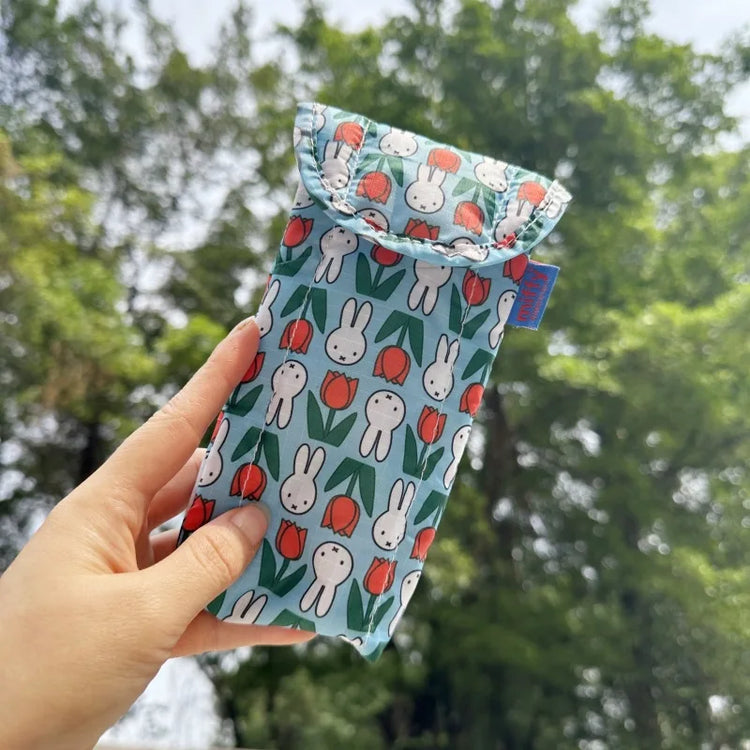 Kawaii Miffy Magnetic Attraction Storage Bag Cute Cartoon Rabbit Protective Bag with Gift for Children