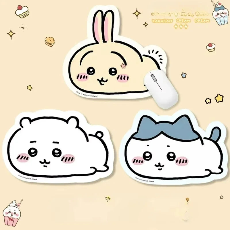Cute Cartoon jiyi Usagi Hachiware Special-Shaped Leather Mouse Pad Game Rubber Pad Desk Mat Office Supplies Children Gift