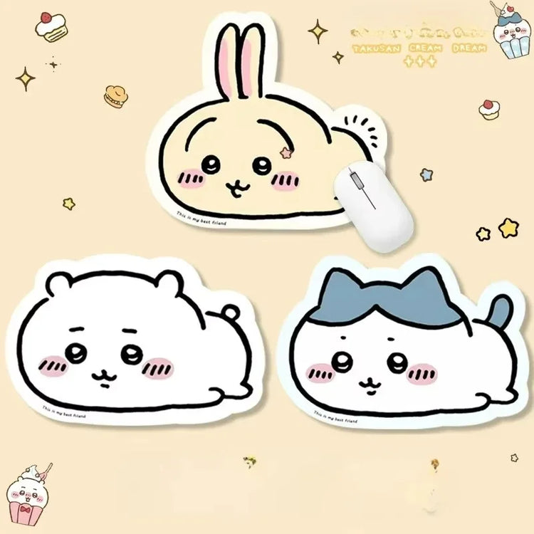 Cute Cartoon jiyi Usagi Hachiware Special-Shaped Leather Mouse Pad Game Rubber Pad Desk Mat Office Supplies Children Gift