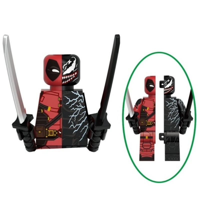Blind Box Mini Building Blocks KDL851 Figures Big Goblin Spiderman Iron Man Venom Captain Hawk Deadpool Armor Christmas Gift Toy