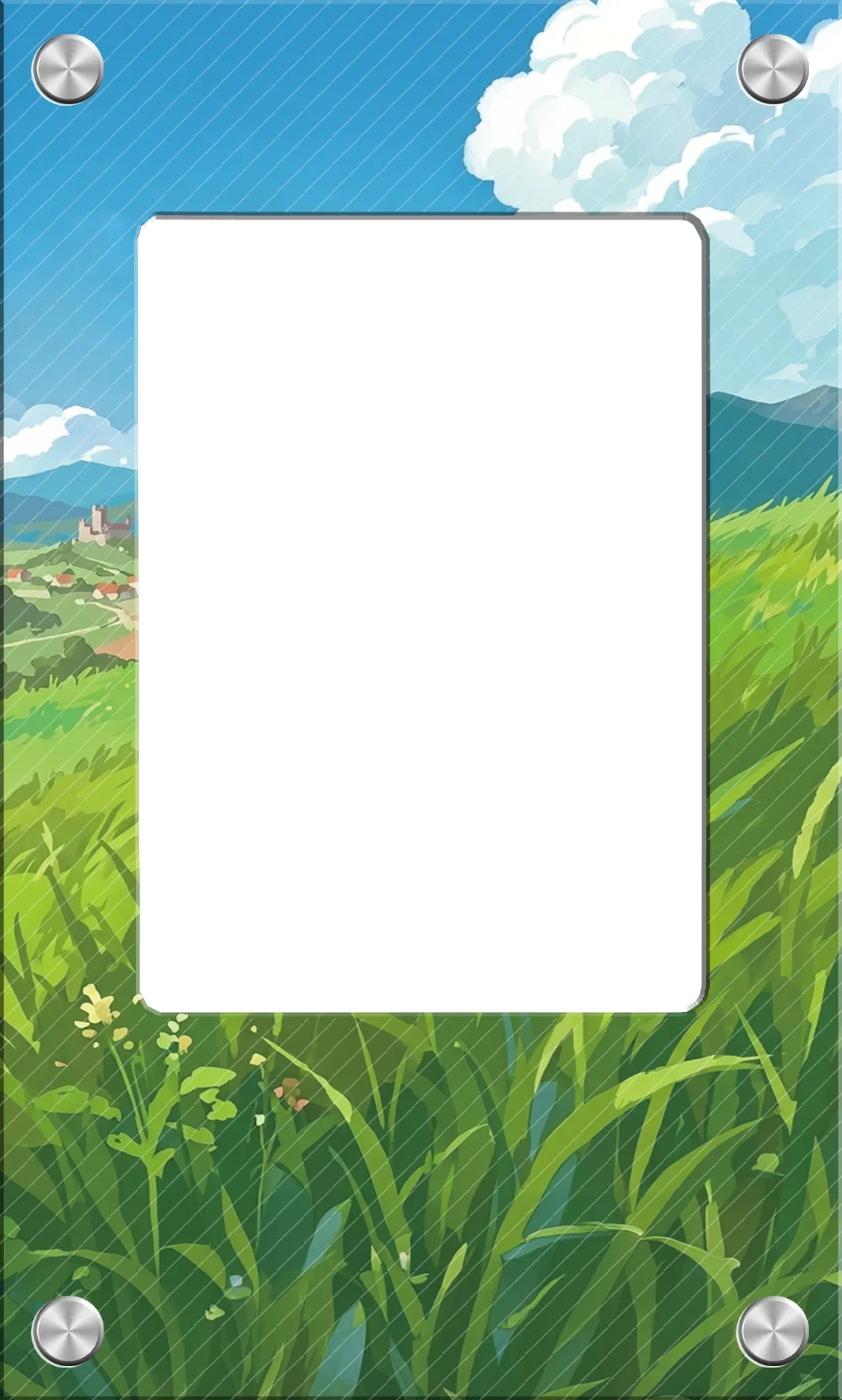 Exquisite Solid Acrylic Display Brick 63x88mm TCG PTCG Mountain Backdrop Showcase for Hobby Enthusiasts No Card