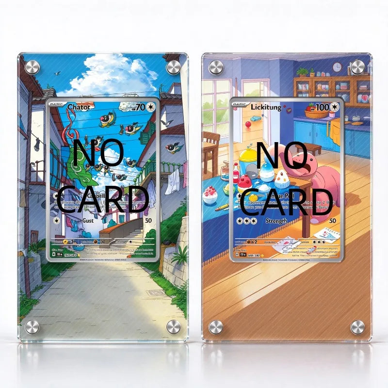 High-definition Transparent PTCG Anime Card Acrylic Screw Frame Collectible Display Protection Box Card Not Included