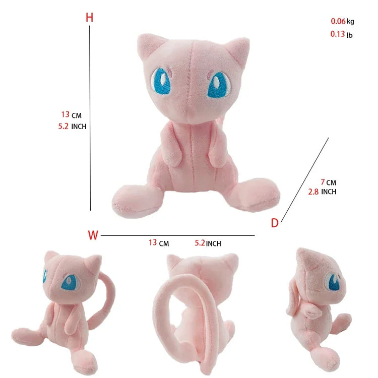Pokemon Mew Plush Doll Kawaii Cartoon Go dex Mew Plush Toys Soft Stuffed Kawaii Anime Doll Pillow Birthday Gift For Kids