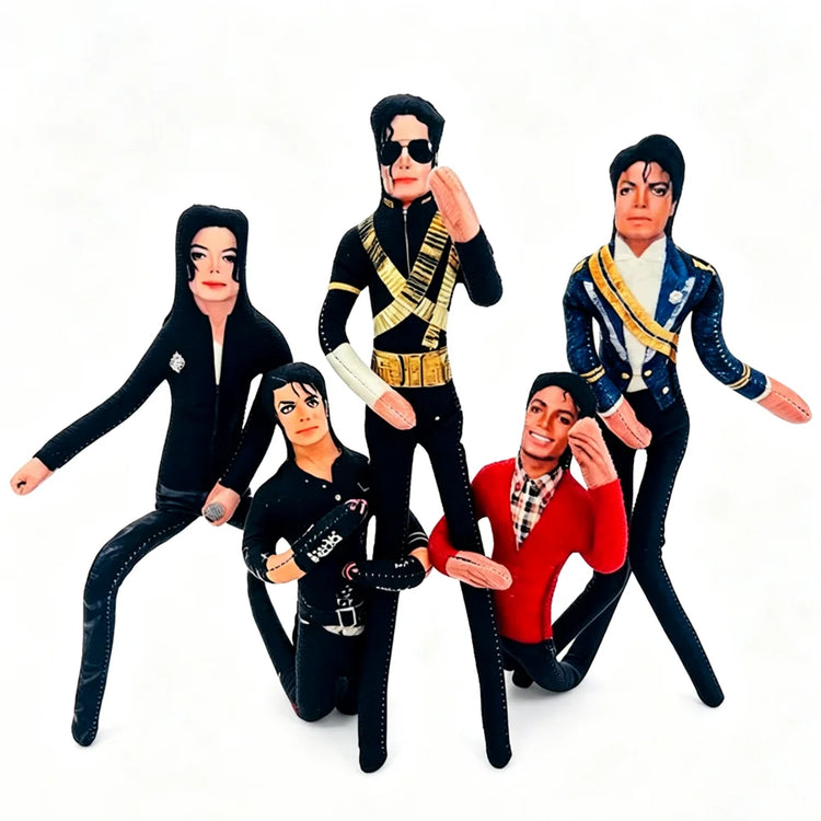 Hot Sale Michael Jackson Cosplay Prop Doll Plush Stuffed Figure Dolls Room Decoration Abstract Joint Mobility Props Gift