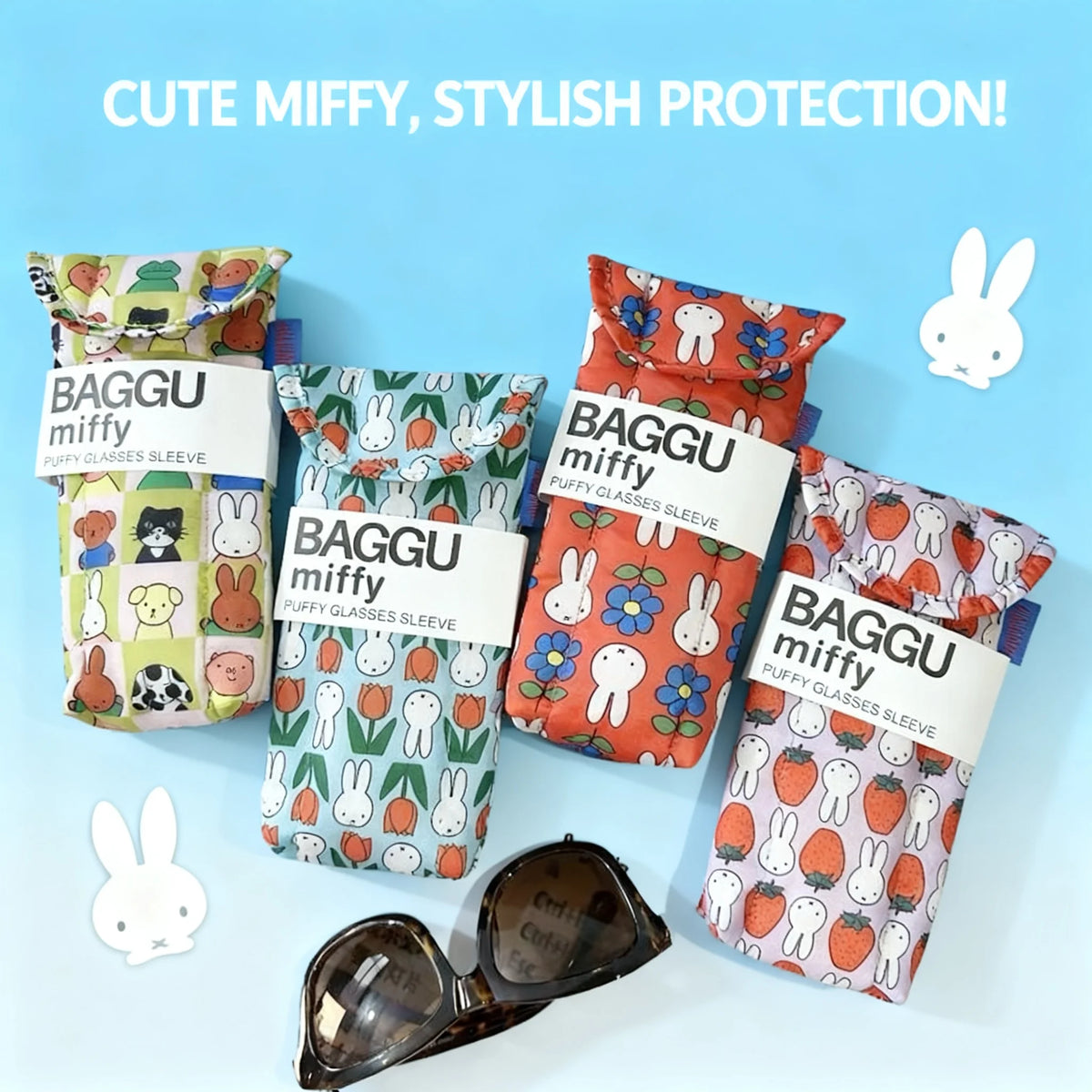 Kawaii Miffy Magnetic Attraction Storage Bag Cute Cartoon Rabbit Protective Bag with Gift for Children