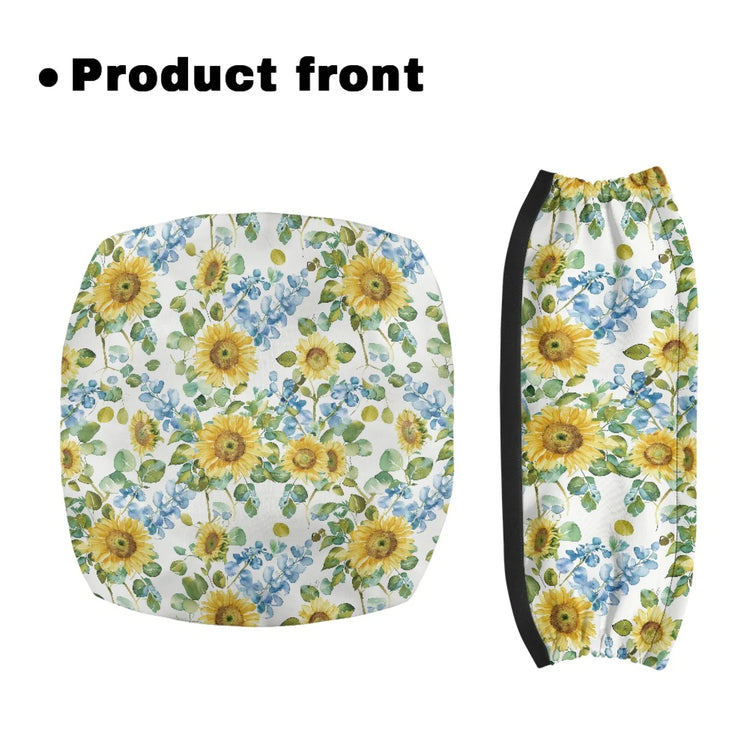 Coloranimal Adjustable Comfortable 2 Pieces Rollator Seat Covers for Parents for Outdoor Sunflower
