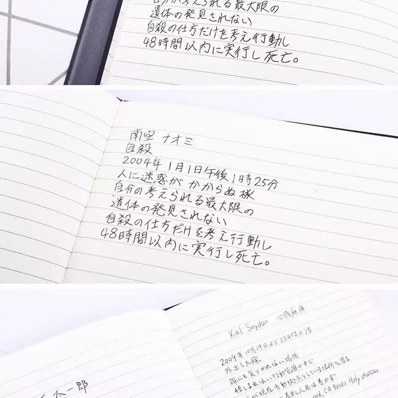 Death Note Anime Notebook, Light Yagami Character Prop Book, Collector's Item for Fans, Manga Replica Diary