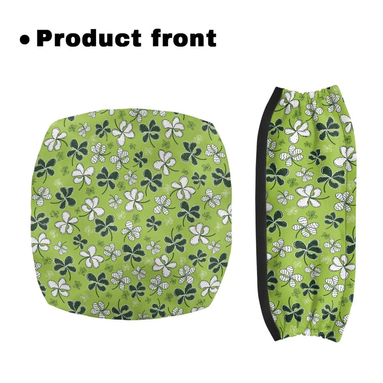 Coloranimal Marble Clover 2 Pieces Set Rollator Walker Cover Removable and Washable Rollator Seat Cover Set for Seniors Adult