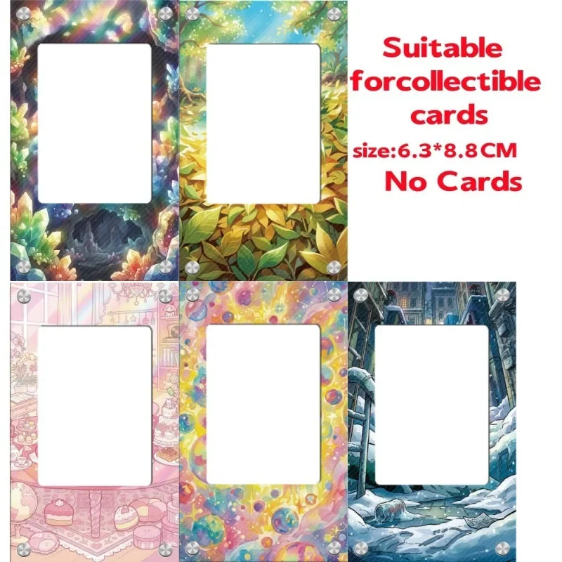Exquisite Solid Acrylic Display Brick 63x88mm TCG PTCG Mountain Backdrop Showcase for Hobby Enthusiasts No Card