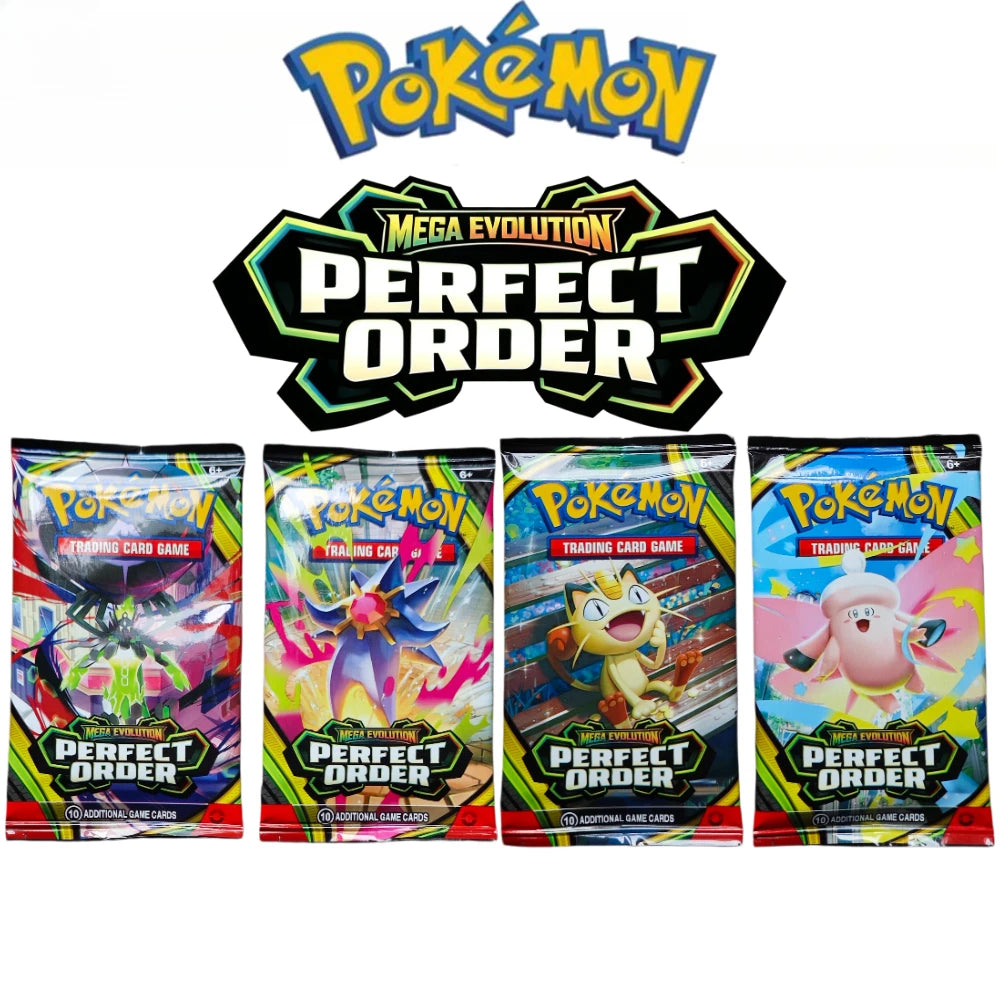 Pokémon Mega Evolution Perfect Order Series Booster Box Bundle Rare Holo Trading Cards Collectible Set for TCG Players