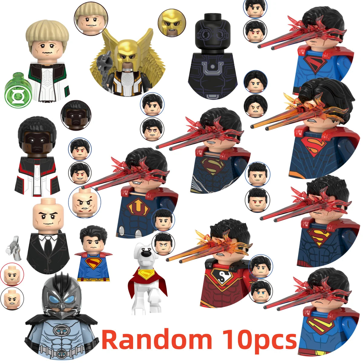 Blind Box Mini Building Blocks G0190 Figures Big Goblin Spiderman Iron Man Venom Captain Hawk Deadpool Armor Christmas Gift Toy