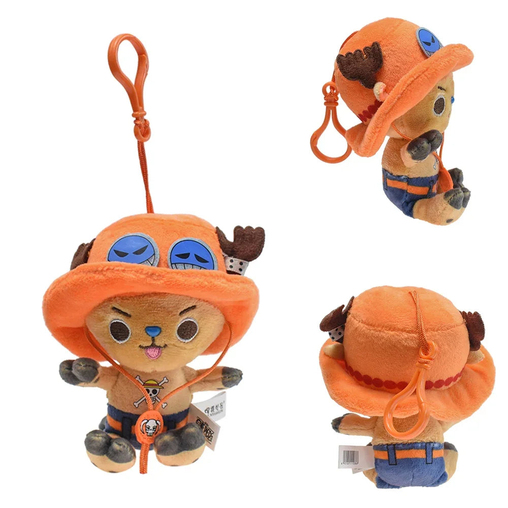 One Piece Original Plush Keychain Doll 12cm Laboon Luffy Tony Chopper Laboon Sabo Soft Stuffed Toy Backpack Ornaments Toy