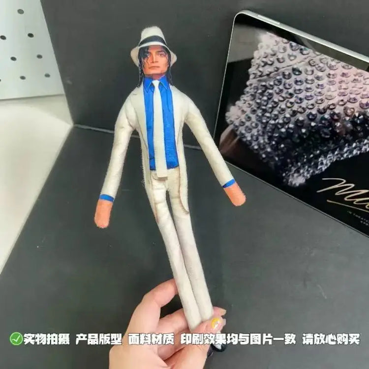 Michael Jackson Movable Joint Plush Stuffed Doll Anime Cosplay Prop Action Figure Home Room Decoration Collectible Gift for Fans
