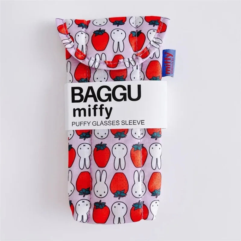 Kawaii Miffy Magnetic Attraction Storage Bag Cute Cartoon Rabbit Protective Bag with Gift for Children