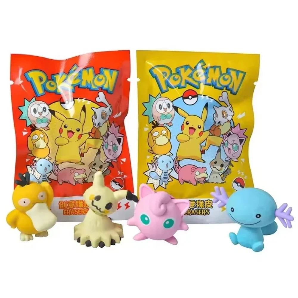 16Pcs Cute Cartoon Anime Eraser Blind Bag, Random Mini Pocket Desktop Decoration, Collectible Campus Supply Gift