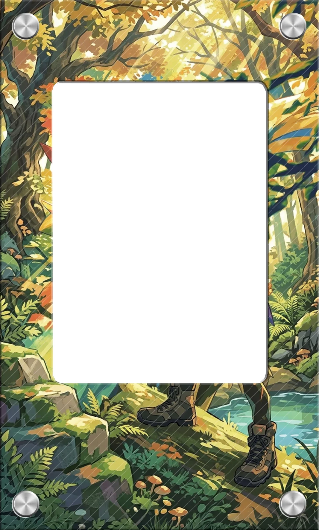Exquisite Solid Acrylic Display Brick 63x88mm TCG PTCG Mountain Backdrop Showcase for Hobby Enthusiasts No Card