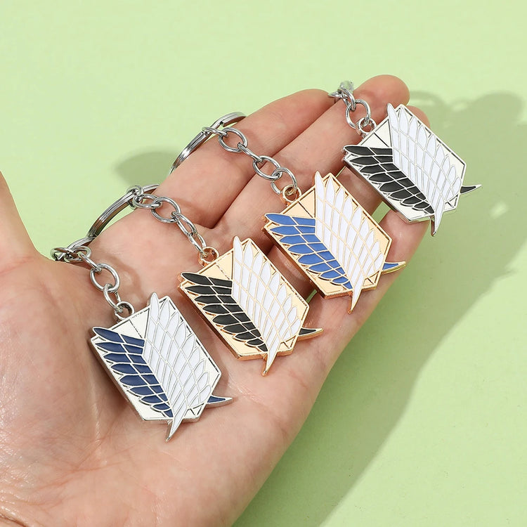 Anime Attack on Titan Enamel Badge Pendant Decoration Metal Keychain for Women Men Jewelry Accessories Gift
