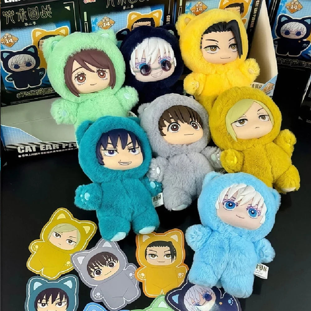 Wholesale Price Genuine Eaki Jujutsu Kaisen Season 2 Cat Park Party Five Satoru Blind Box Plush Handbag Series Model Pendant