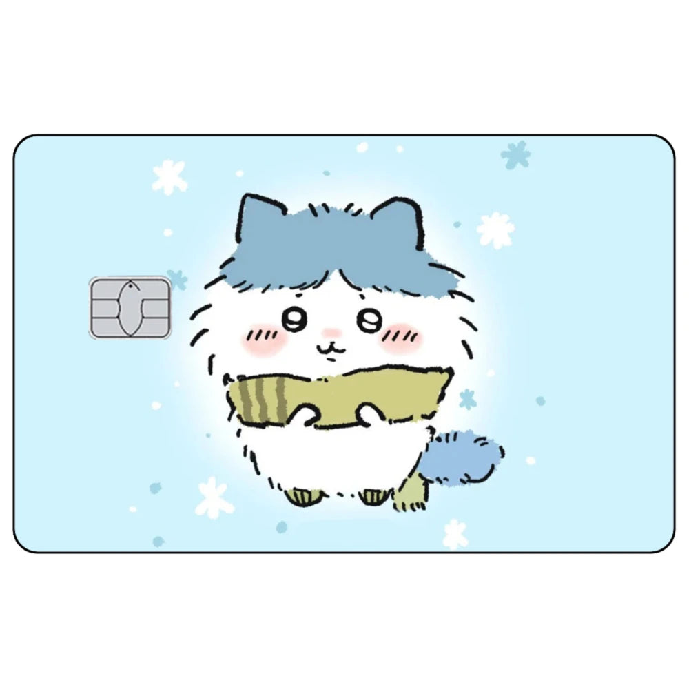 Kawaii Chiikawas Credit Card Skin Sticker Cute Cartoon Stickers for VISA JCB Mastercard and Other IC Bank Card Decorations