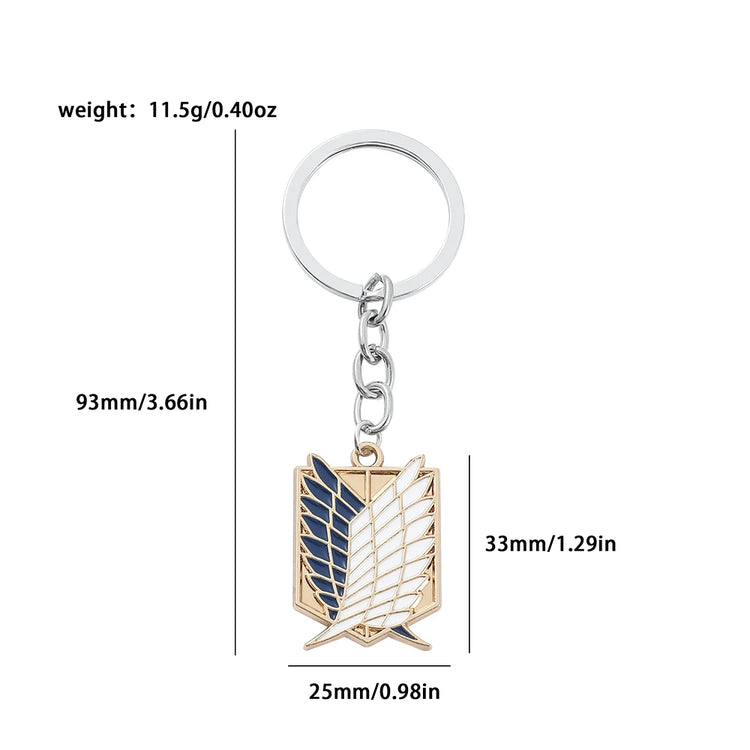 Anime Attack on Titan Enamel Badge Pendant Decoration Metal Keychain for Women Men Jewelry Accessories Gift