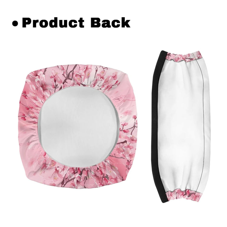 Coloranimal Adjustable Waterproof 2 Pcs Walker Seat Cover for Womens for Streets Cherry Blossom
