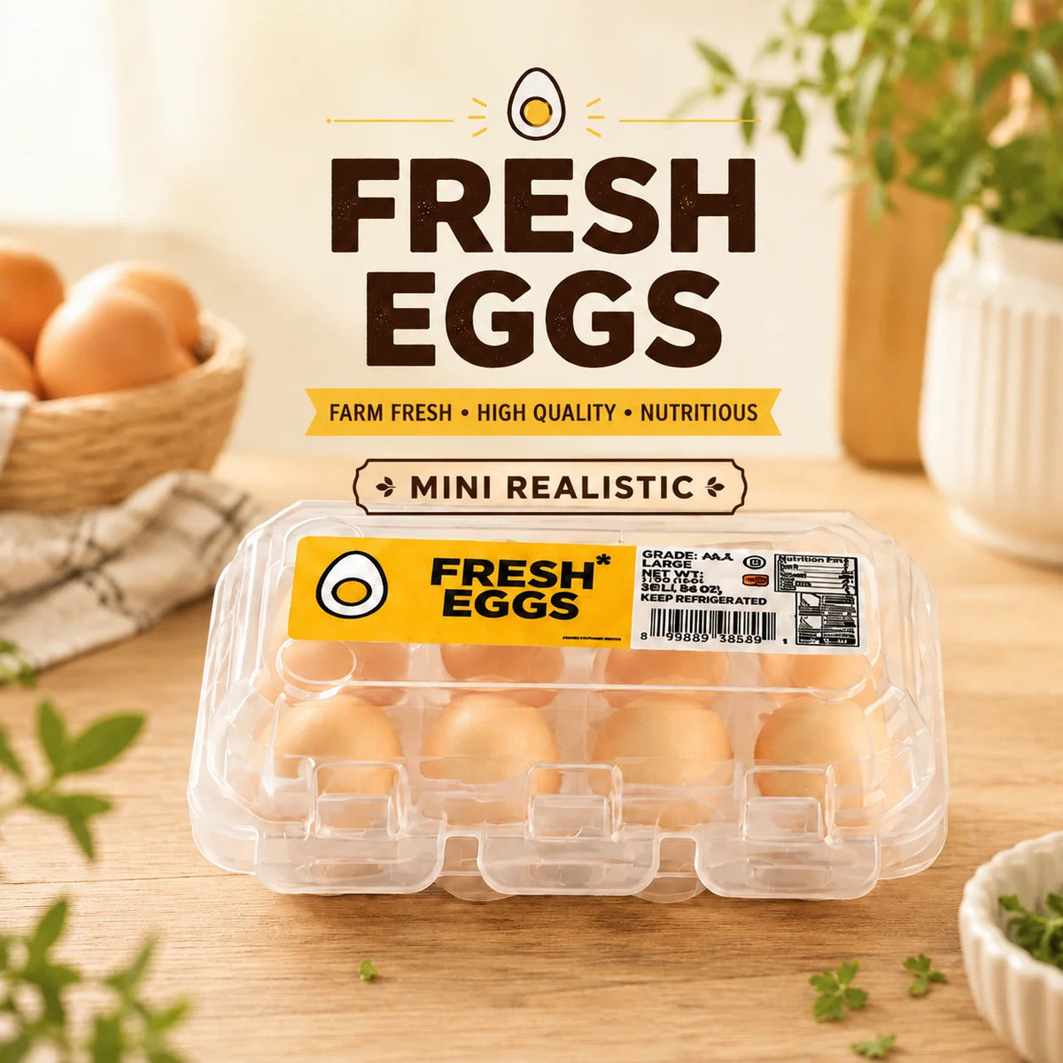 Original Mini Brand Fill The Fridge Luxury Hidd Mini Miniature Toy Ice Cubes Bag Fresh Eggs Carton Mini Kitchen Toy