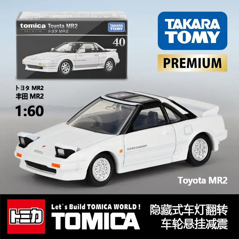Takara Tomy Tomica Premium 40 Toyota MR2 Classic Sport Car Diecast Metal Mini Vehicle Simulation Toy Birthday Present For Kids