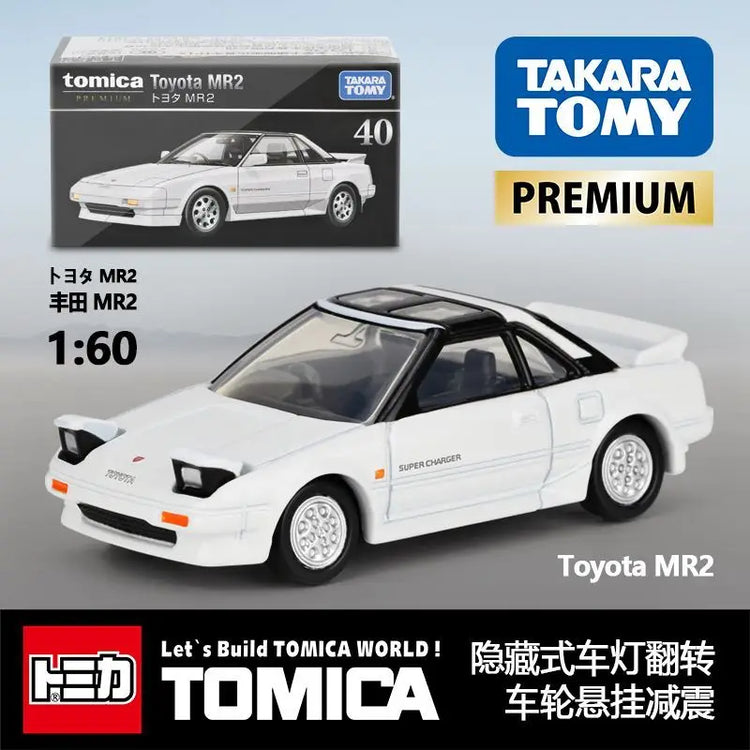 Takara Tomy Tomica Premium 40 Toyota MR2 Classic Sport Car Diecast Metal Mini Vehicle Simulation Toy Birthday Present For Kids