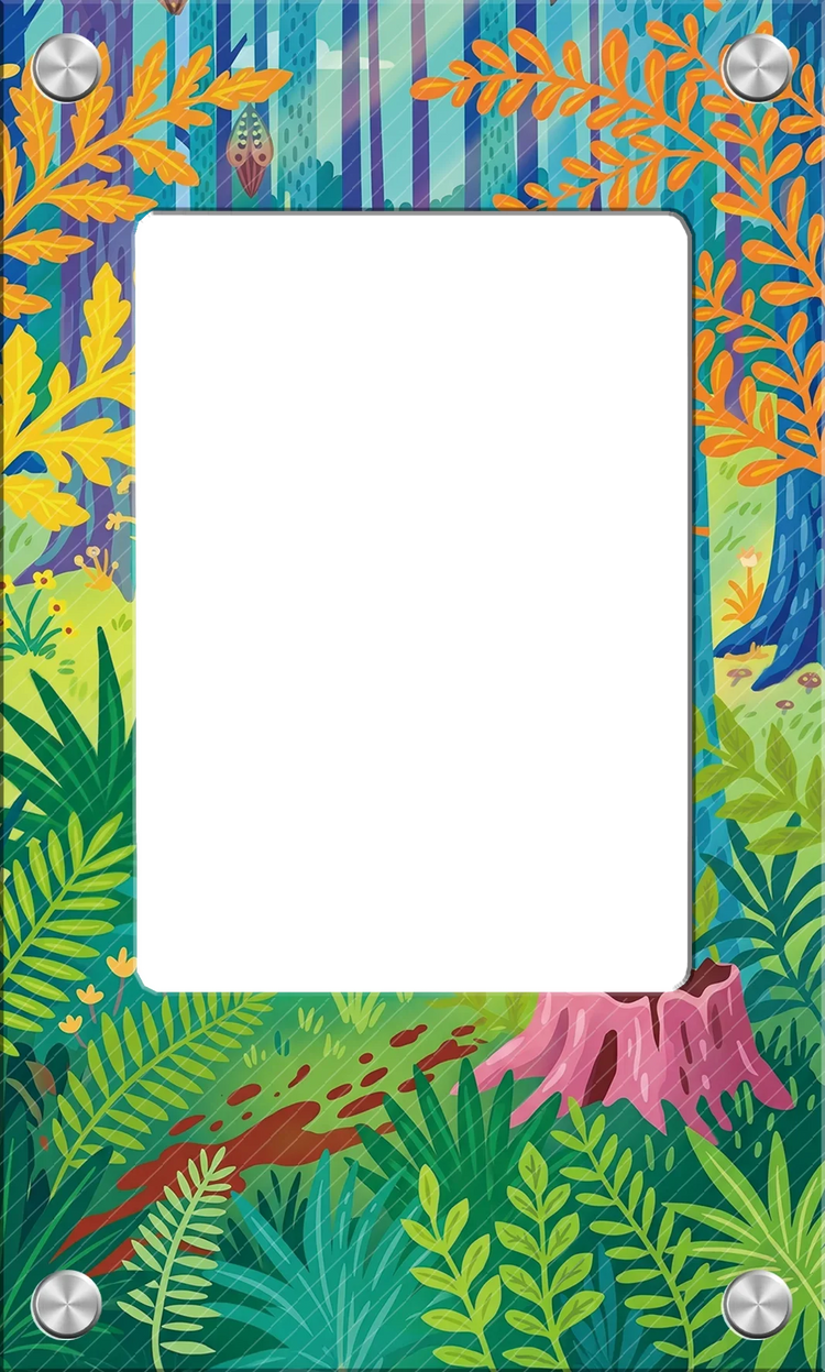 Exquisite Solid Acrylic Display Brick 63x88mm TCG PTCG Mountain Backdrop Showcase for Hobby Enthusiasts No Card
