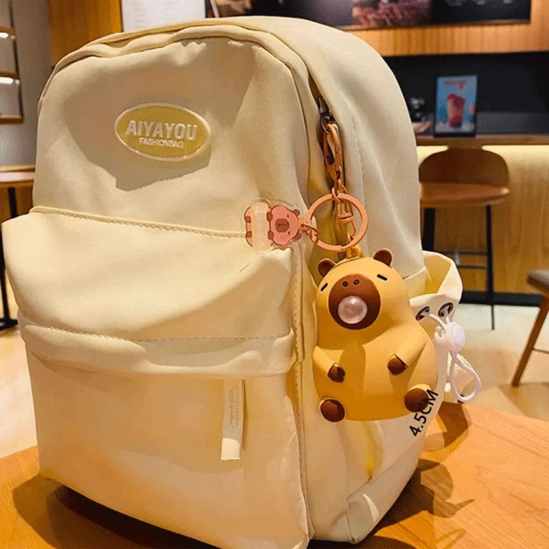 Capybara Doll Pinch Pendant Toys Squeeze Spit Bubble Decompression Toy Children's Schoolbag Doll Pendant Decoration party gift