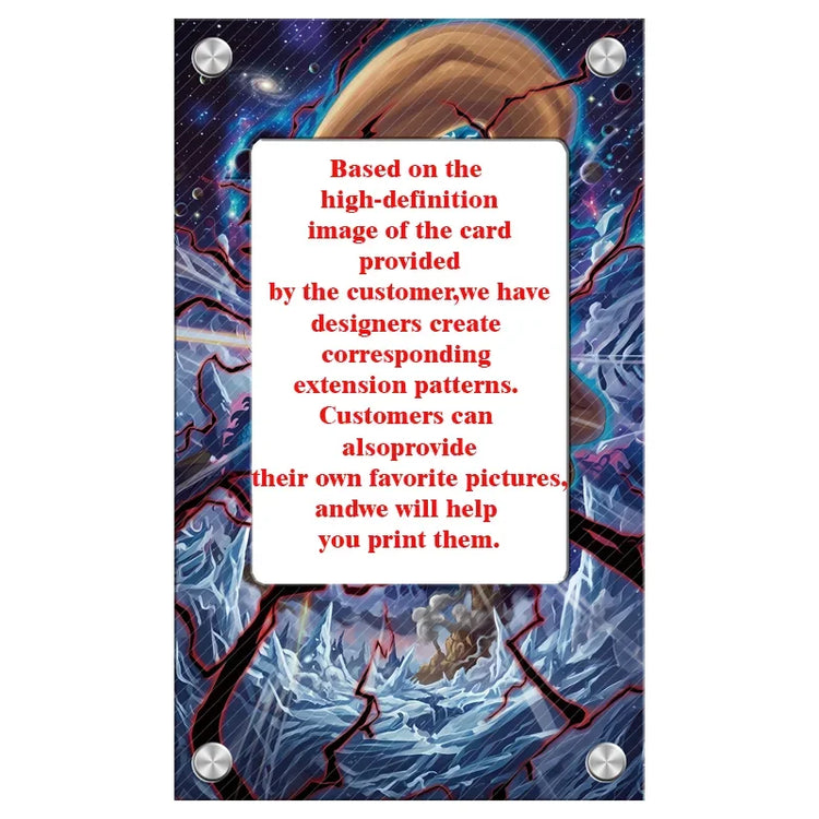 Custom PTCG Extended Edition Art Acrylic Card Box - Game Collectible Card Storage Box Fits 6.3X8.8cm Cards Christmas Gift