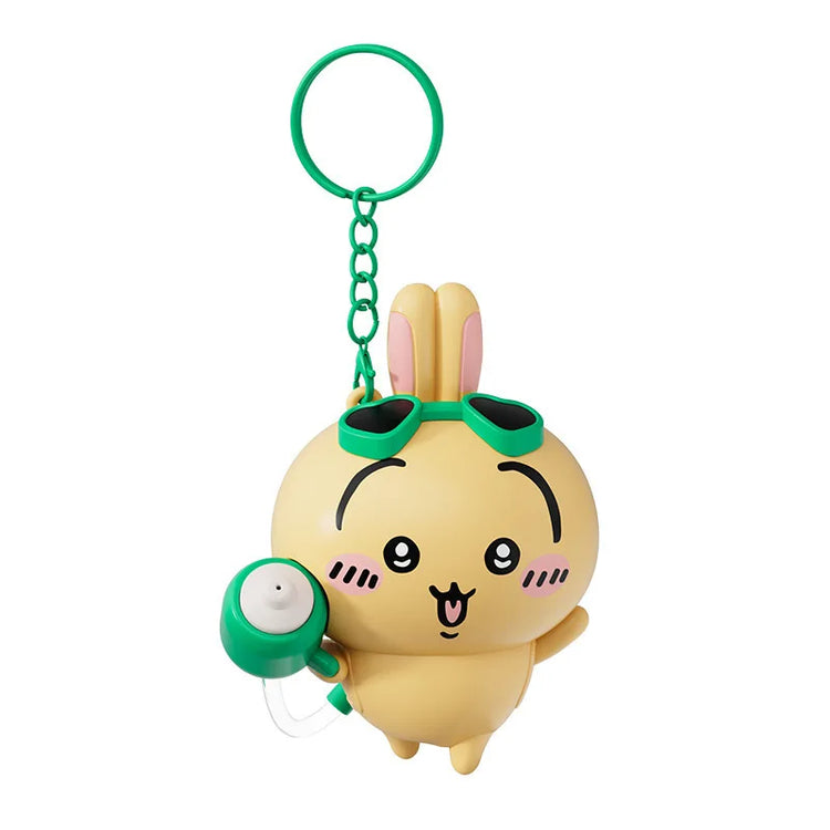 jiyi Water Gun Toy Keychain Cute Usagi Hachiware Summer Themed Pendant Kawaii Collectible Accessory for Fans Teens