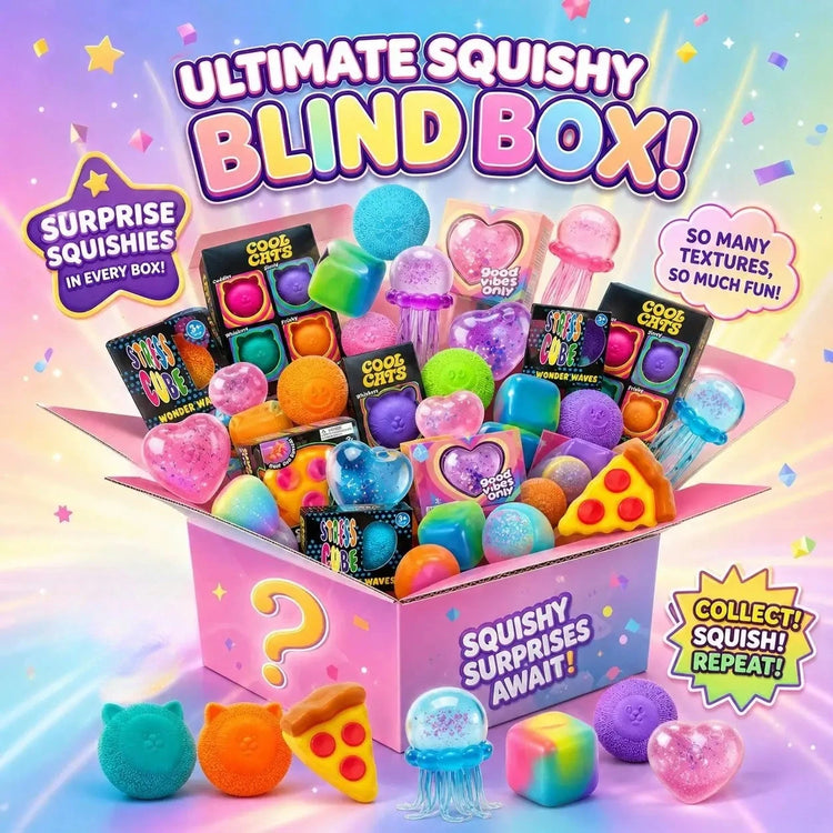 100+ style Pcs Sensory Squishy Blind Box Series, Random Cute Slow Rise Toy, Collectible Stress Ball Fidget Surprise Gift