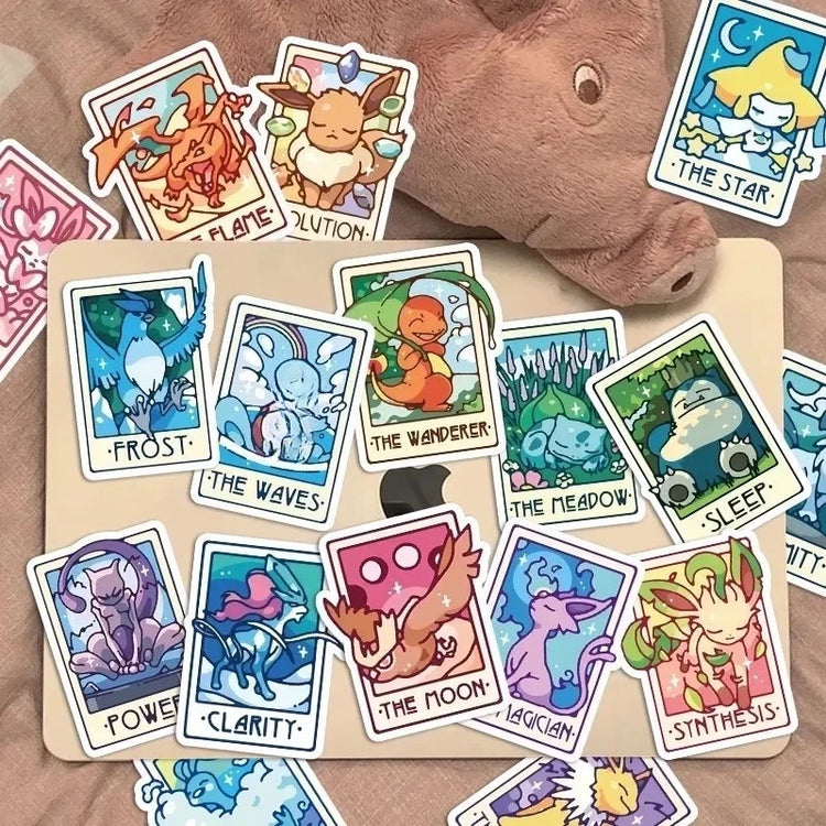 45/90PCS Pokémon Kawaii  DIY Stickers Luggage Graffiti Toy Decals Decoration Sticker Gift Closure Sticker Kid Sticker Toys Gifts