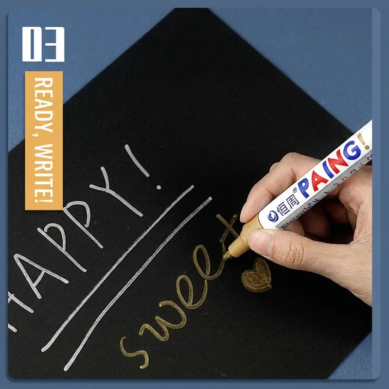 Permanent Paint Pen Quick-Drying Marker Multi-Surface Paint Pens For Shoe Repair Color Handmade Stationery Pen Supplies