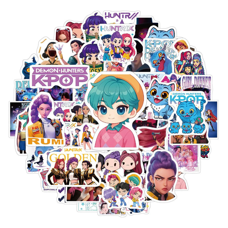 10/30/100PCS Anime Hunters Lumi Mila Zoi Stickers Waterproof Glossy Decals for Phone Case Luggage Laptop Skateboard DIY Decor
