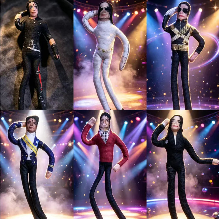 Michael Jackson Movable Joint Plush Stuffed Doll Anime Cosplay Prop Action Figure Home Room Decoration Collectible Gift for Fans