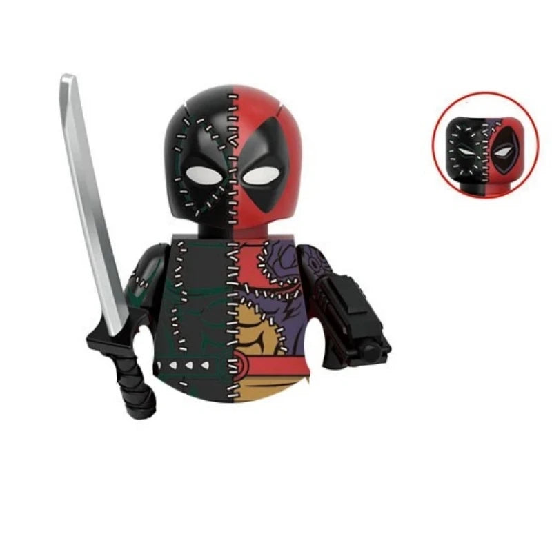 Blind Box Mini Building Blocks KDL851 Figures Big Goblin Spiderman Iron Man Venom Captain Hawk Deadpool Armor Christmas Gift Toy