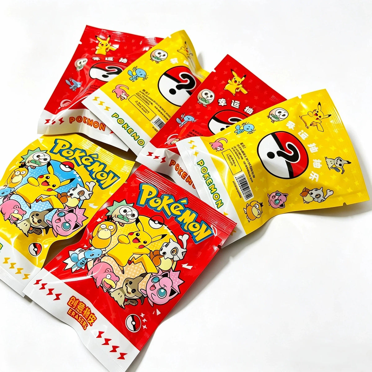 16Pcs Cute Cartoon Anime Eraser Blind Bag, Random Mini Pocket Desktop Decoration, Collectible Campus Supply Gift