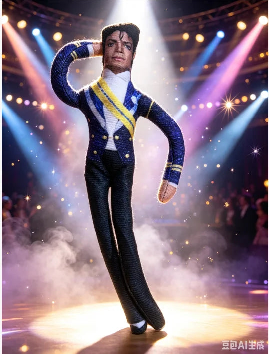 Michael Jackson Movable Joint Plush Stuffed Doll Anime Cosplay Prop Action Figure Home Room Decoration Collectible Gift for Fans