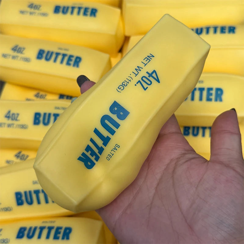 Butter Stick Squishy Stress Ball Crunchy Slow Rebound Squeeze Toy Crinkly Sensory Fidget Toy Anxiety Relief Hand Exercise Gift